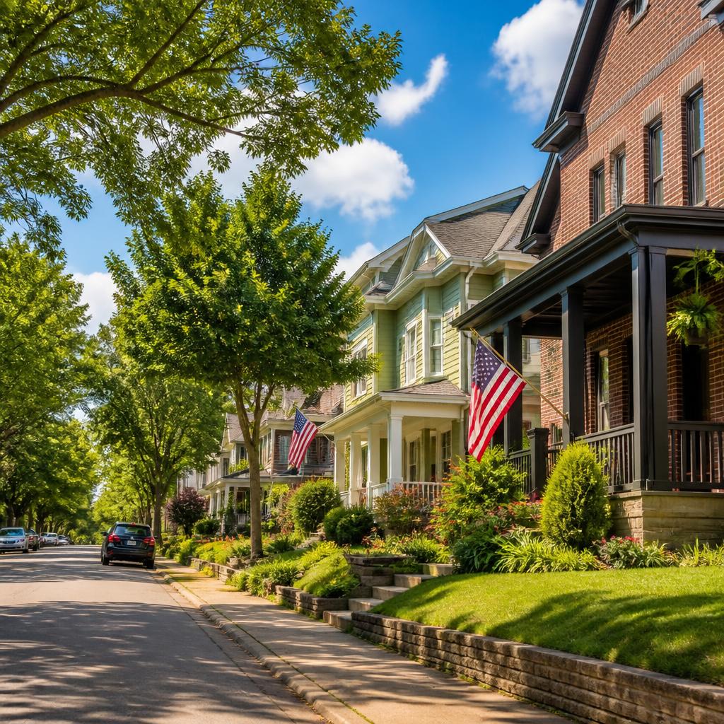 Quiet Nashville neighborhood street